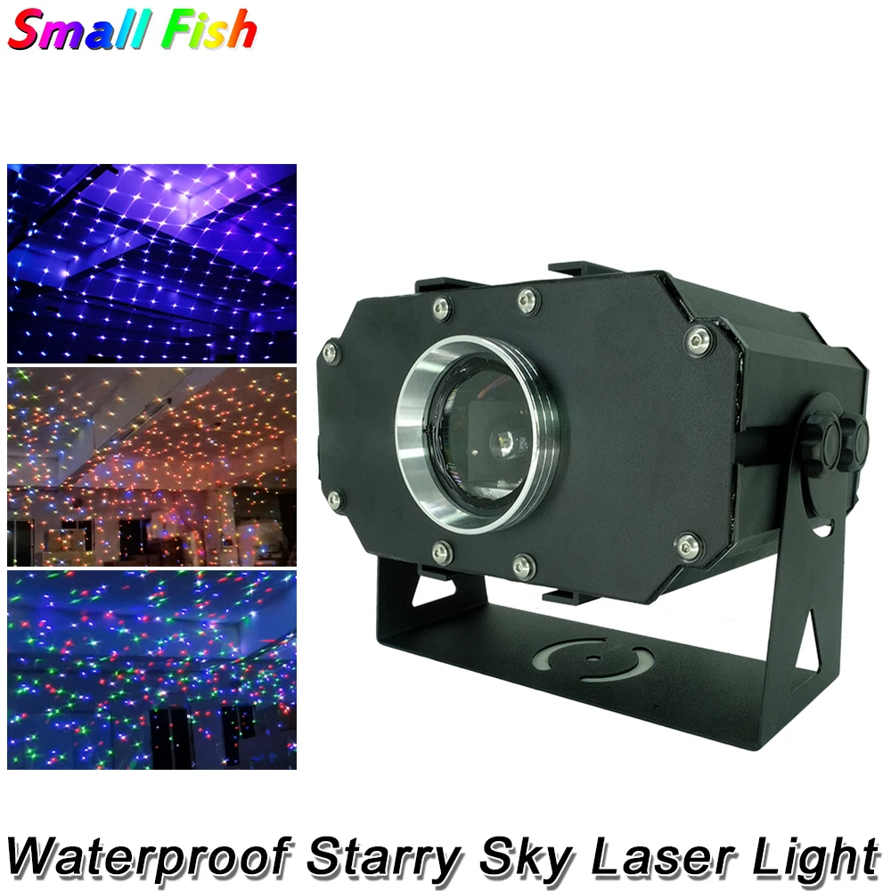 2W Waterproof Starry Sky Laser Light DMX512 IP65 Stage RGB Full Color Starry Sky Laser Projector For Disco DJ Music Party