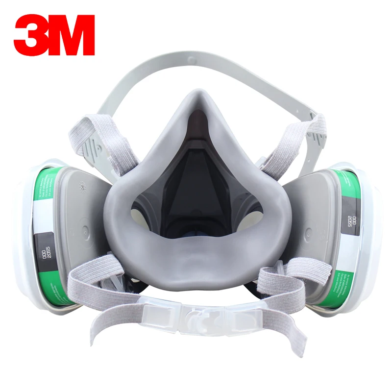 3M 6200+6004 Reusable Half Face Mask Respirator Ammonia Methylamine Organic Vapor Cartridge NIOSH&LA Standard LT048