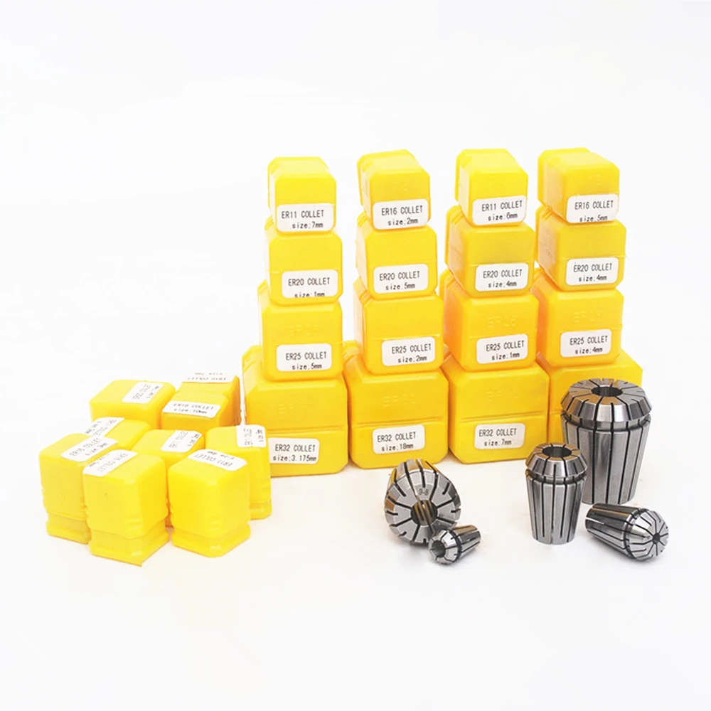 Nuovo 1Set ER pinza mandrino ER8 ER11 ER16 ER20 ER25 ER32 ER40 CNC portautensili di fresatura macchina per incidere tornio mulino a molla mandrino CNC