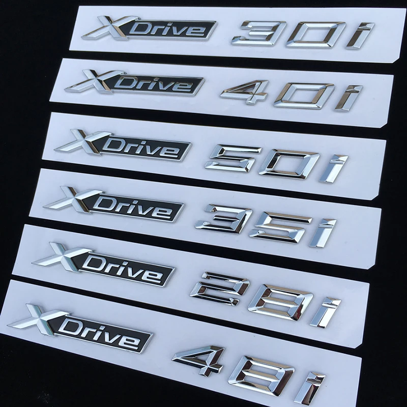 

For New XDrive SDrive 18i 20i 25i 28i 30i 35i 40i 50Li 20d Fender Trunk Emblem Badge X1 X3 X4 X5 X6 X7 Car Styling Sticker