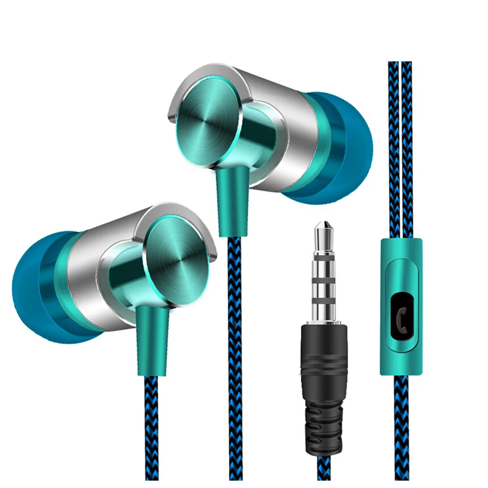 Universal Earphones Wired Headsets With Microphone 3.5mm In-Ear Bass Stereo Earbuds for Xiaomi for iPhone Earphone In stock  9