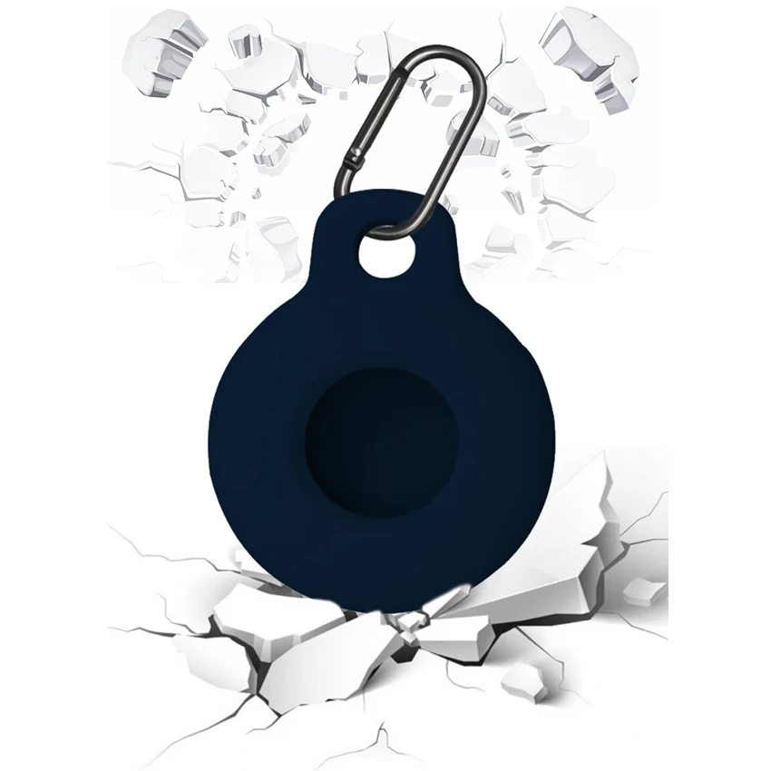 Silikonowy futerał ochronny do Apple AirTags pozycjonowanie Bluetooth Tracker 2021 Anti-Scratch Anti-Lost tuleja ochronna W/ Keycha