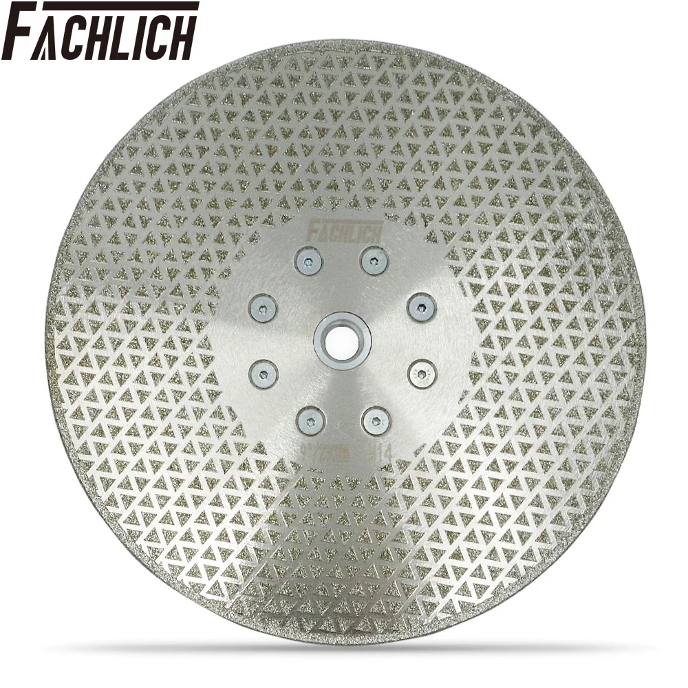 FACHLICH 2pcs Professional Electroplated Diamond Cutting Disc Grinding Saw Blade for Granite Marble Grinding Wheel