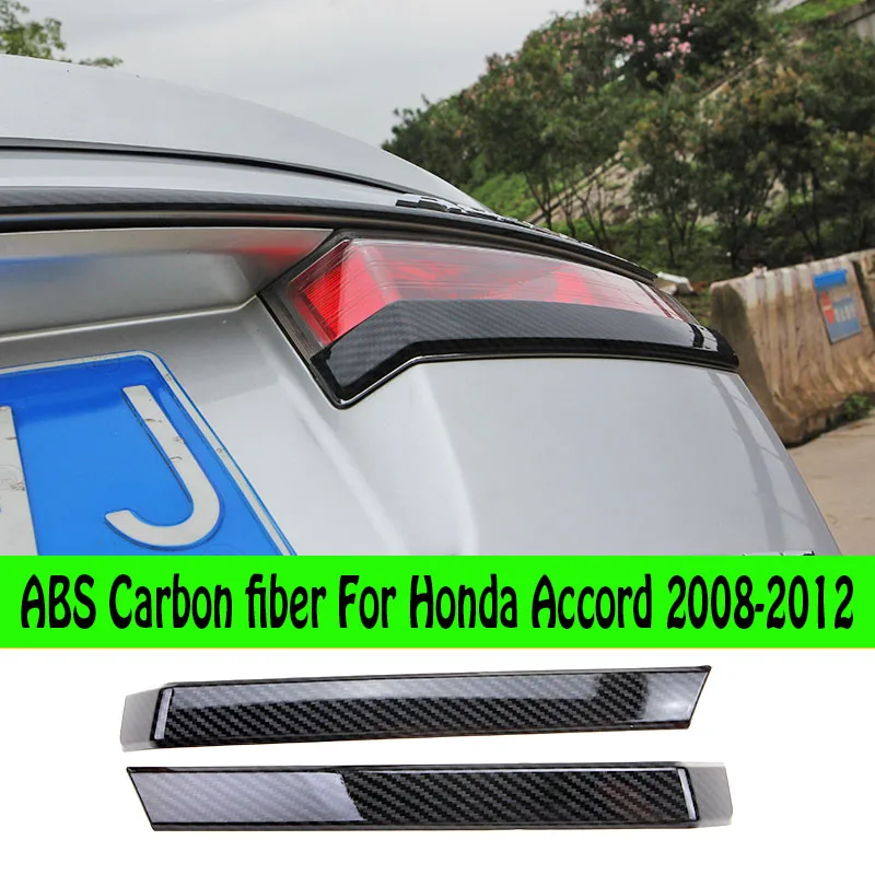 

For Honda Accord 8th 2008 2009 2010 2011 2012 Chrome ABS carbon fiber Rear Fog Light Lamp Strip Trim