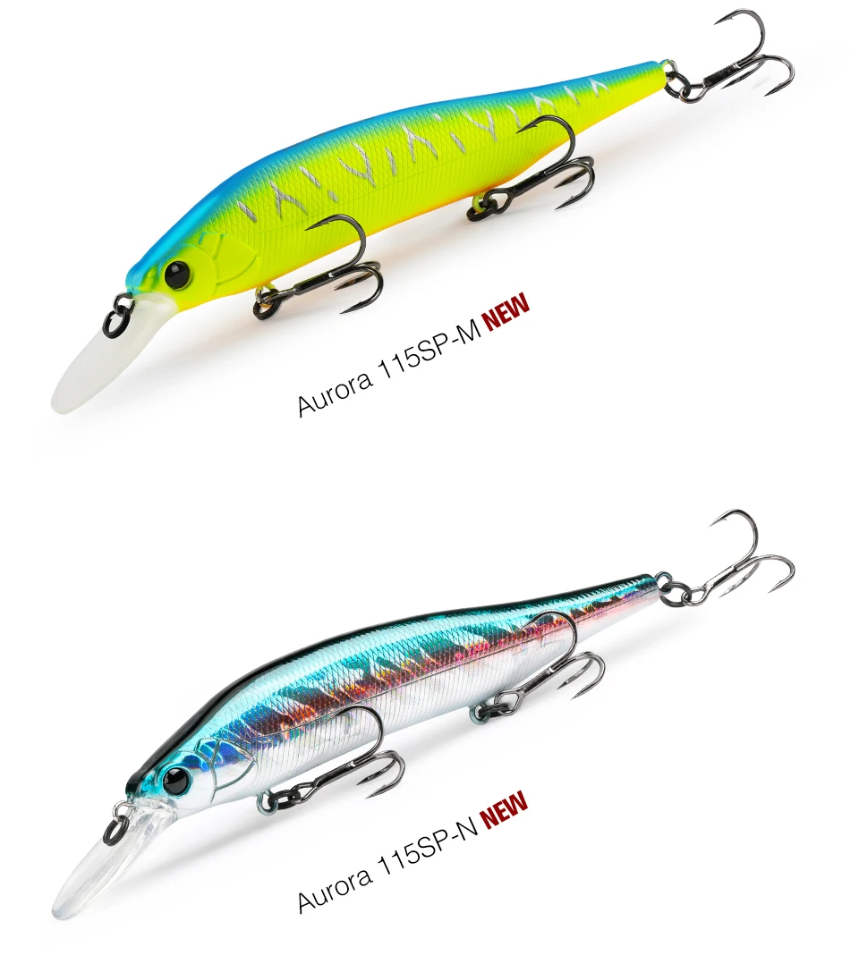Tsurinoya aurora 115sp suspendierende Elritze Jerkbait Angel köder 115mm 17,2g lange Casting Plug Hecht Bass Spiel Kunststoffe harte Köder – Detail 25