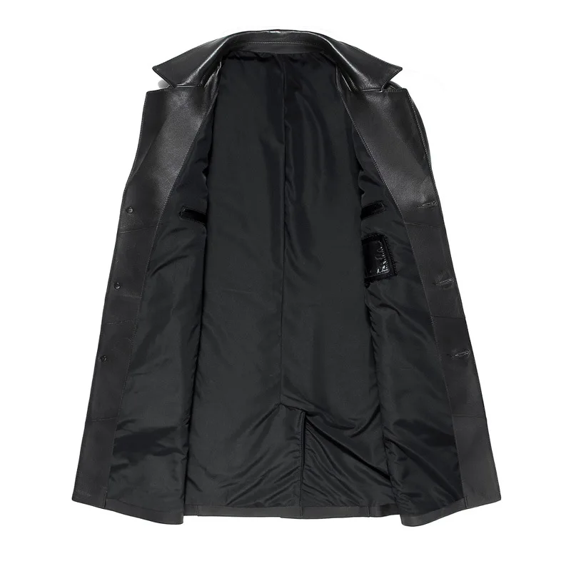 BATMO 2023 new arrival spring high quality natural Genuine Leather trench coat men,male sheepskin jackets XZ1880