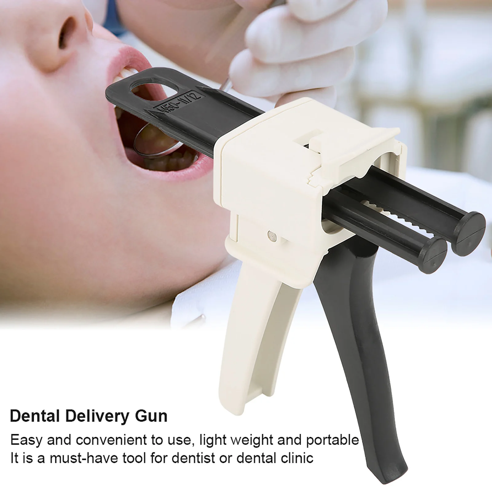 Dental 1:1/2:1 Cartridge Silicone Rubber Mixing Dispenser Delivery Impression Gun Dentist Tool