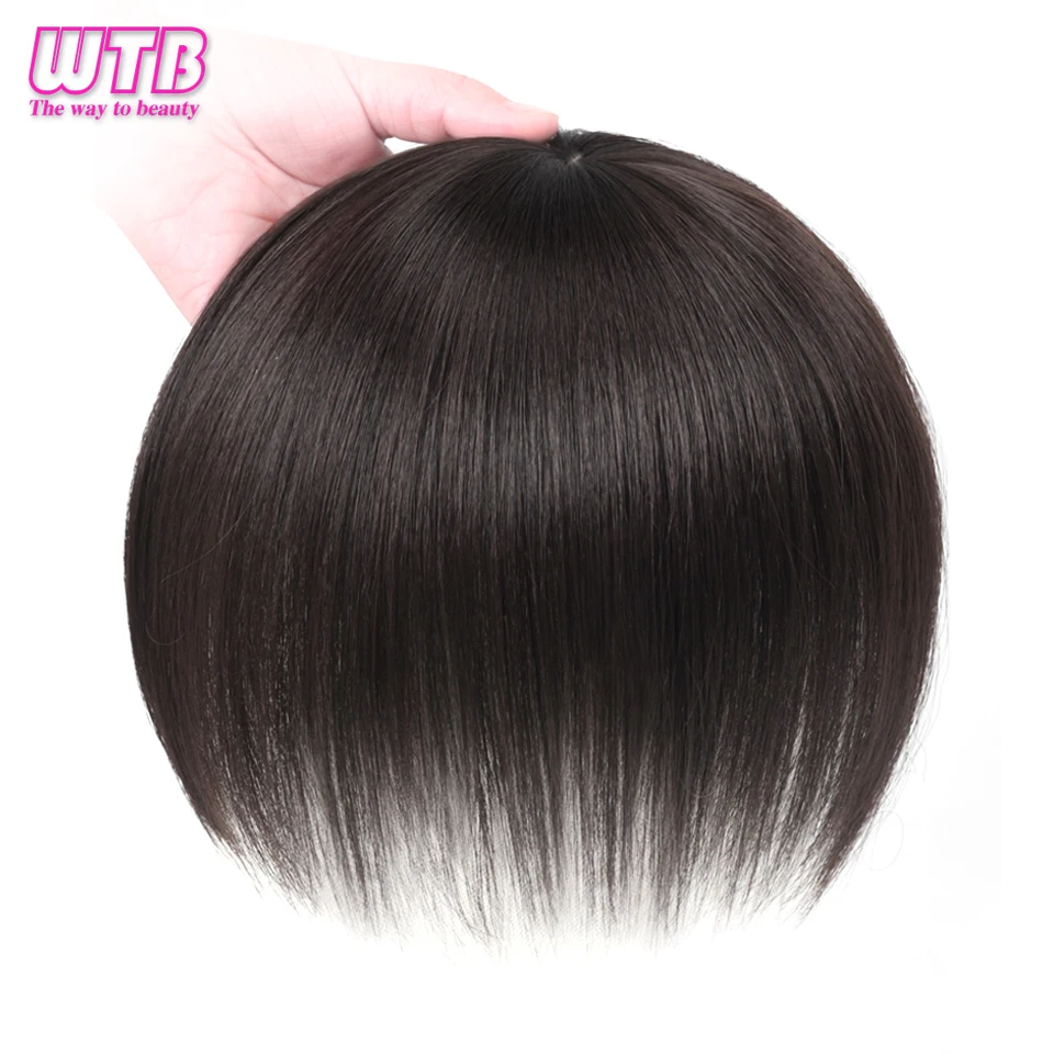 

WTB Synthetic Wigs Cover Gray Hair Replacement Hair Extensions Increase Hair Volume Invisible Seamless Fluffy Straight Hairpiece