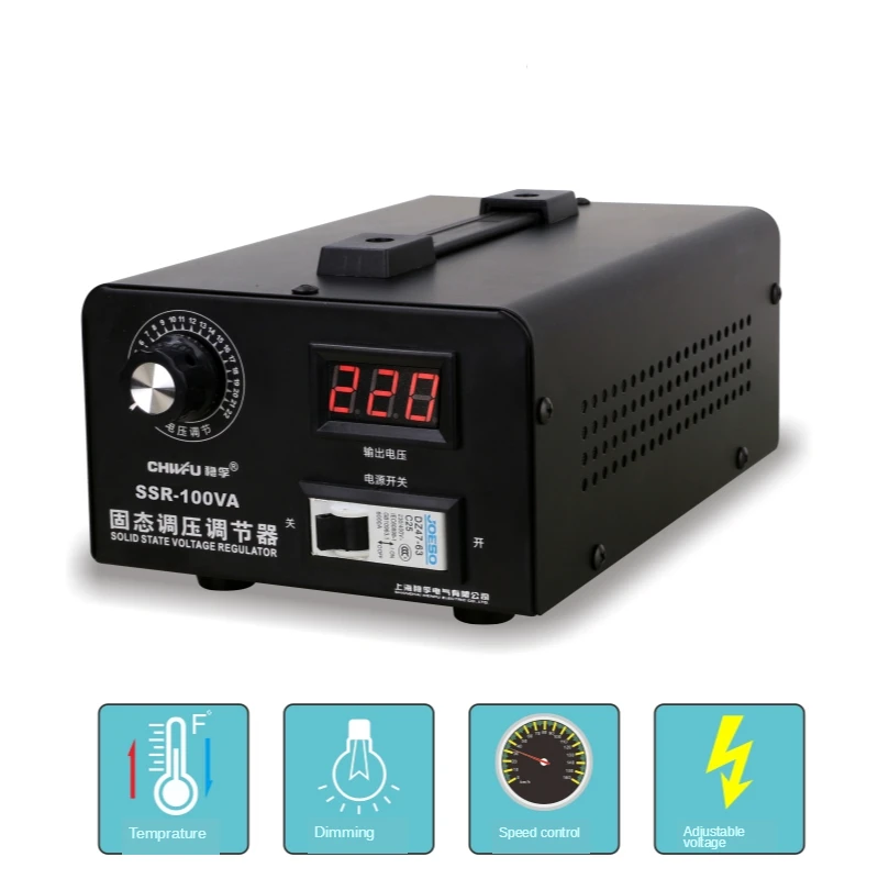 Single Phase AC 220V Solid State Voltage Regulator Electronic Silicon Controlled Voltage Regulator 100A SSR-100A Y