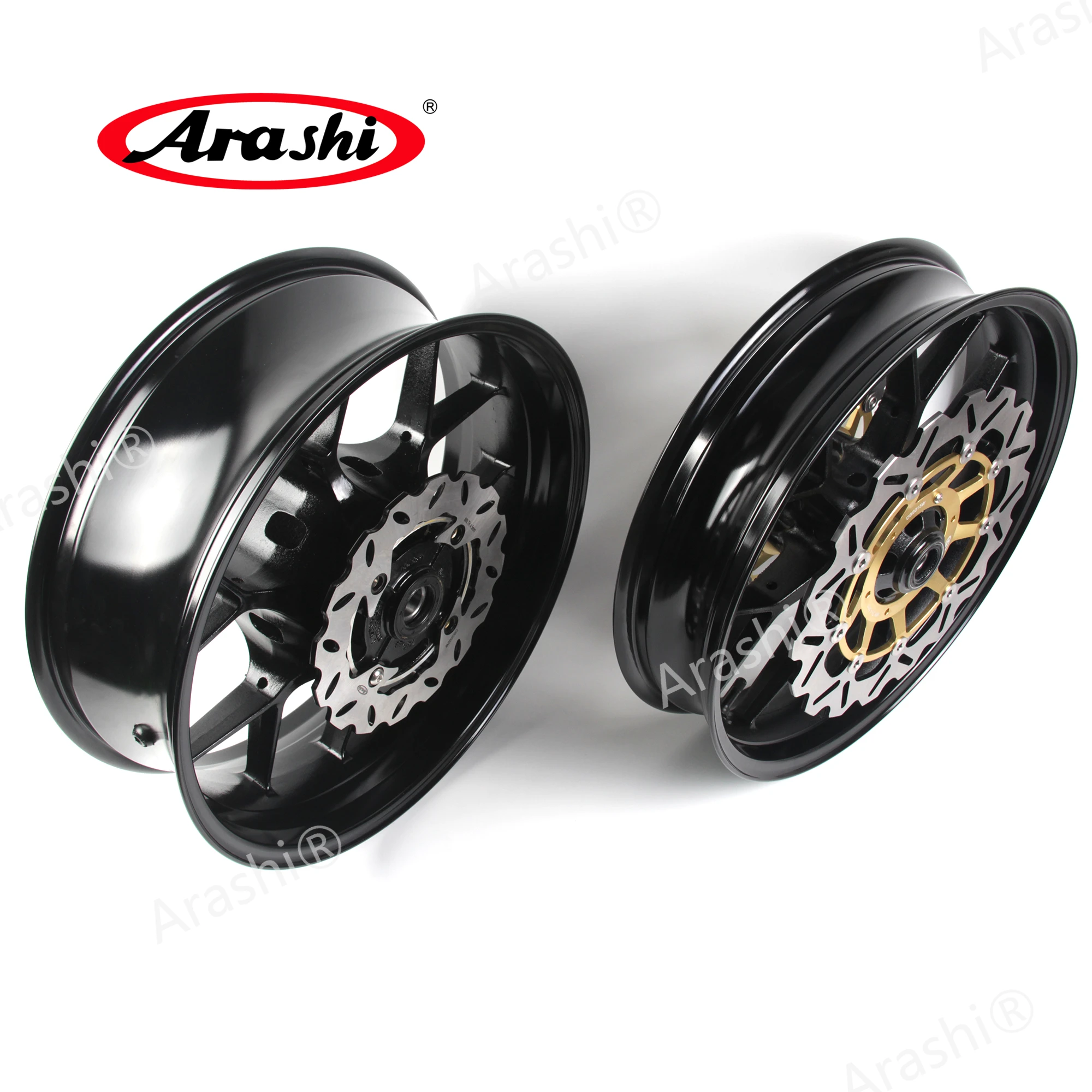 ARASHI For HONDA CBR600RR 2007 - 2017 Motorcycle Front Rear Wheel Rim Hub Brake Discs Rotors CBR600 2008 2009 2010 2011 2012