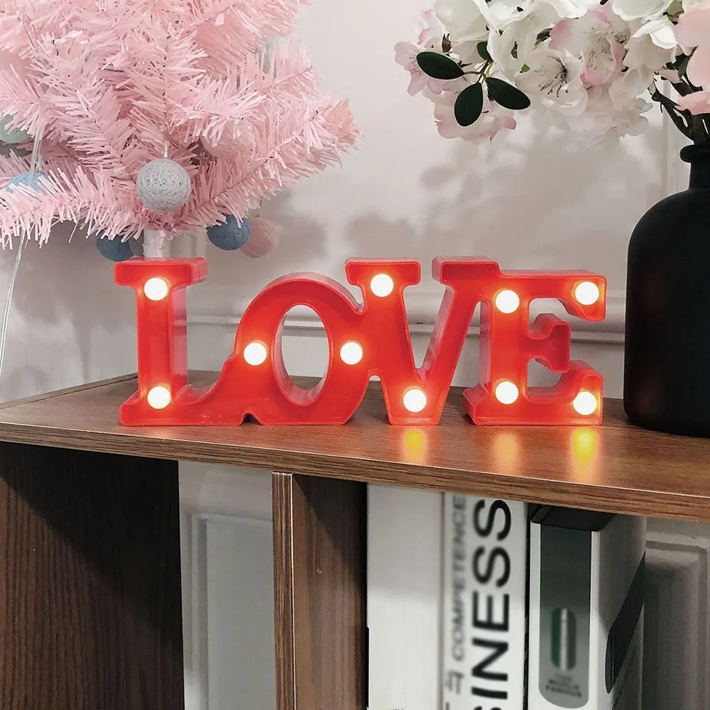 Led Nachtlicht LIEBE Förmigen Dekoration Lampe für Geburtstag Party Valentinstag Drop verschiffen