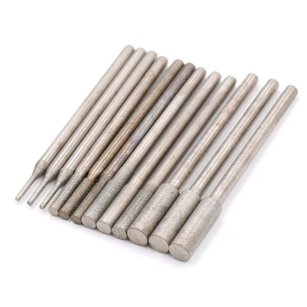 Diamante rebarba moagem polimento broca bit 3/32 shank shank shank para jóias 600 1200 grão