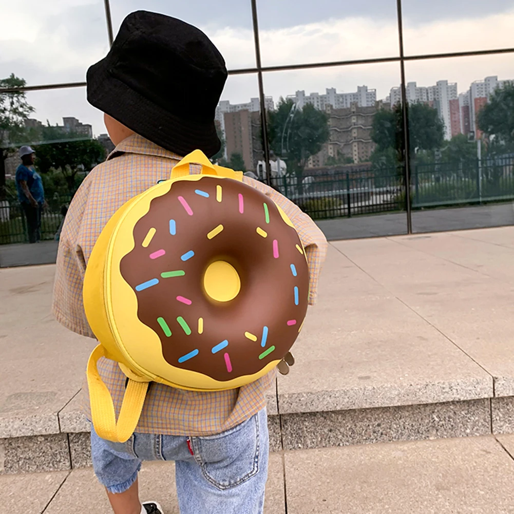 Kids Cartoon Backpack Children Boy Girl Schoolbag Lovely Rainbow Donut Bagpacks Multi-functional Children Kids Festival Gifts