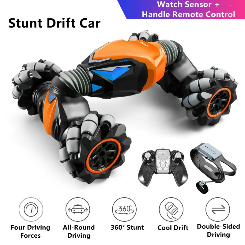 

Gravity Sensing Remote Control Stunt Deformation Car 2.4G 40Mins 4WD 360°Rotation Anti-Fall Dual Sided Drift RC Truck With Light