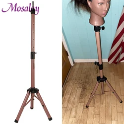 High Quality Adjustable Tripod Stand Holder Mannequin Head Cosmetology Hairdressing Training Head Holder Tools For Make Wigs