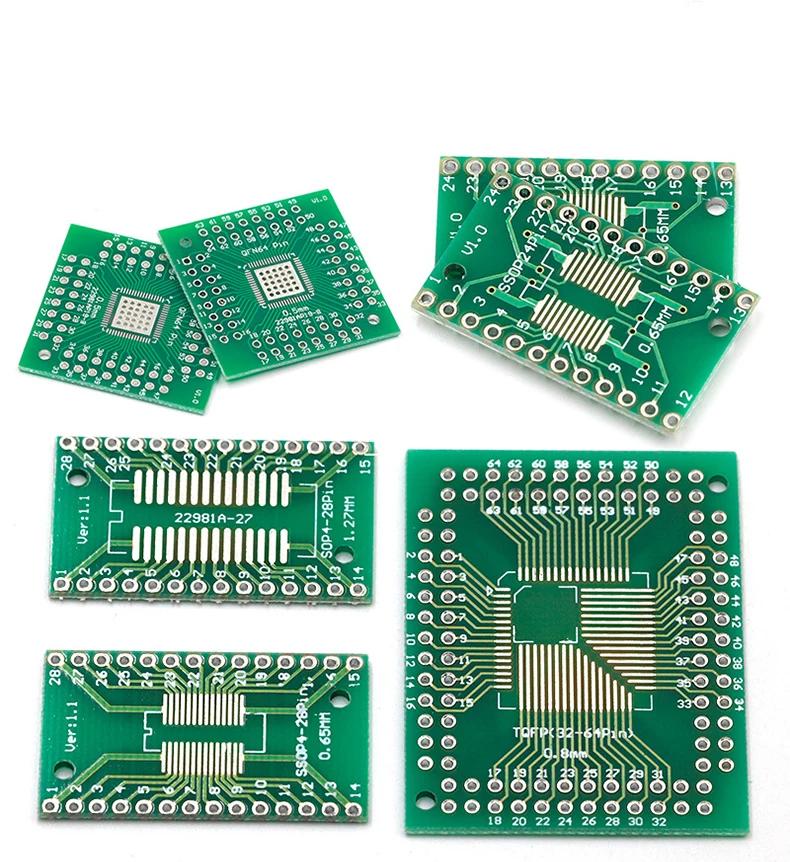 10 SZT. Zestaw do konwersji SMD na DIP dla płytek PCB, adaptery MSOP SSOP TSSOP SOT23 SOP8 SOP-8 SOP-14 SOP-16 SOP-20 24 SOP-28 SMT na DIP