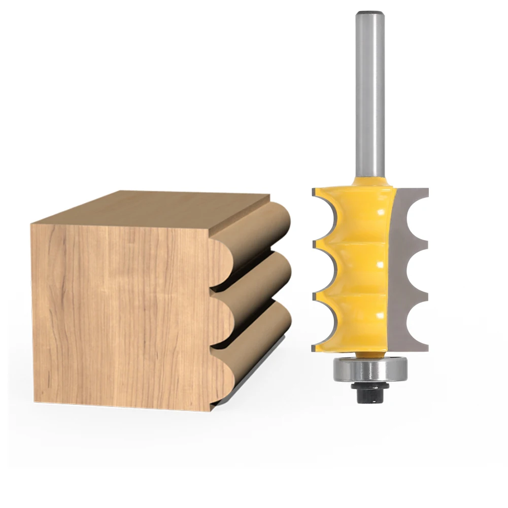 Imagem -05 - Triplo Bead Coluna Moldagem Router Bit Tenon Cutter Carpintaria Fresas Alta Qualidade Shank mm 1pc
