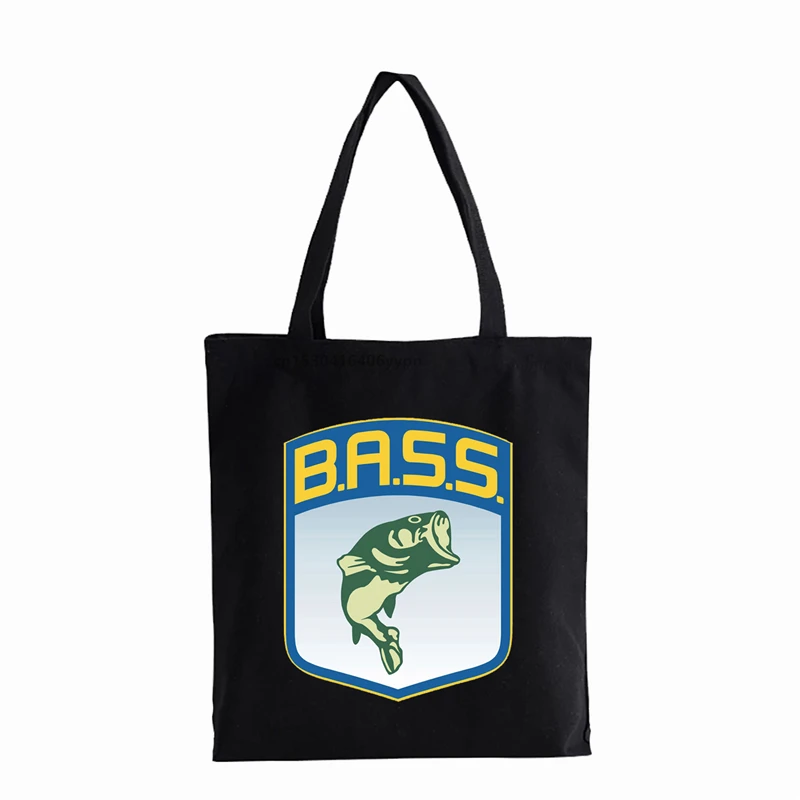 Bass Fishing tasche männer outdoor Angeln leinwand tasche Unisex Reise Wasserdichte Einkaufstasche Schulter Tasche Eco Handtasche Tote Taschen