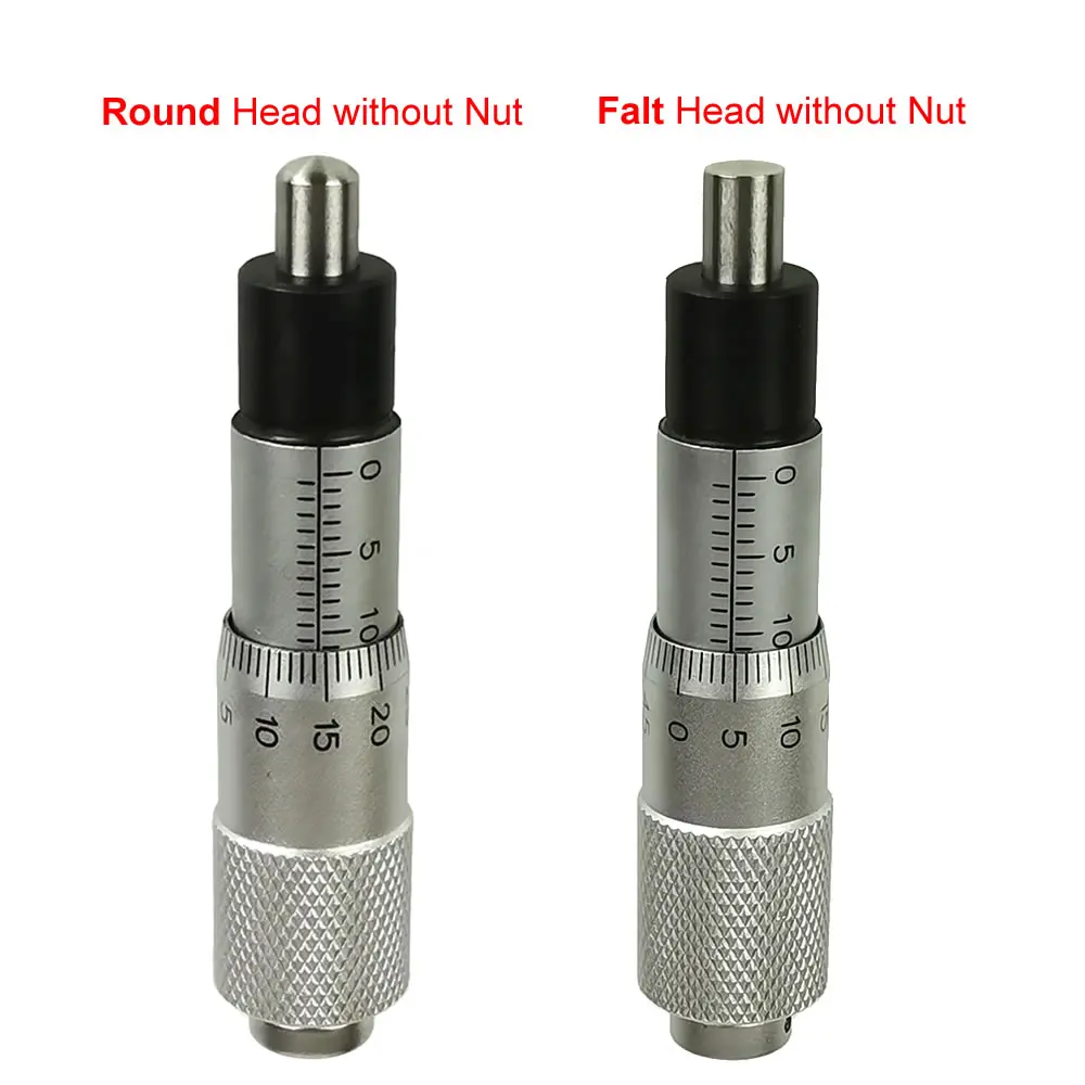 Imagem -02 - Round Needle Plat tipo Medida Ferramenta Knurled Ajuste Knob Micrômetro Cabeça Suave Medição Rotação Prata Faixa 013 mm