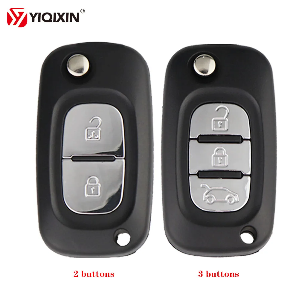 YIQIXIN 2/3 Buttons Remote Key shell Flip Folding Case For Renault Clio Fluence Megane Twingo Kangoo Auto Key NE73/VA2 Blade