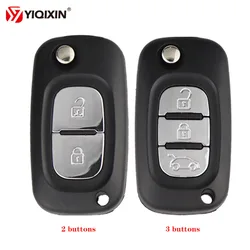 YIQIXIN 2/3 przyciski klucz zdalny shell Flip składany pokrowiec na Renault Clio Fluence Megane Twingo Kangoo Auto klucz NE73/VA2 ostrze