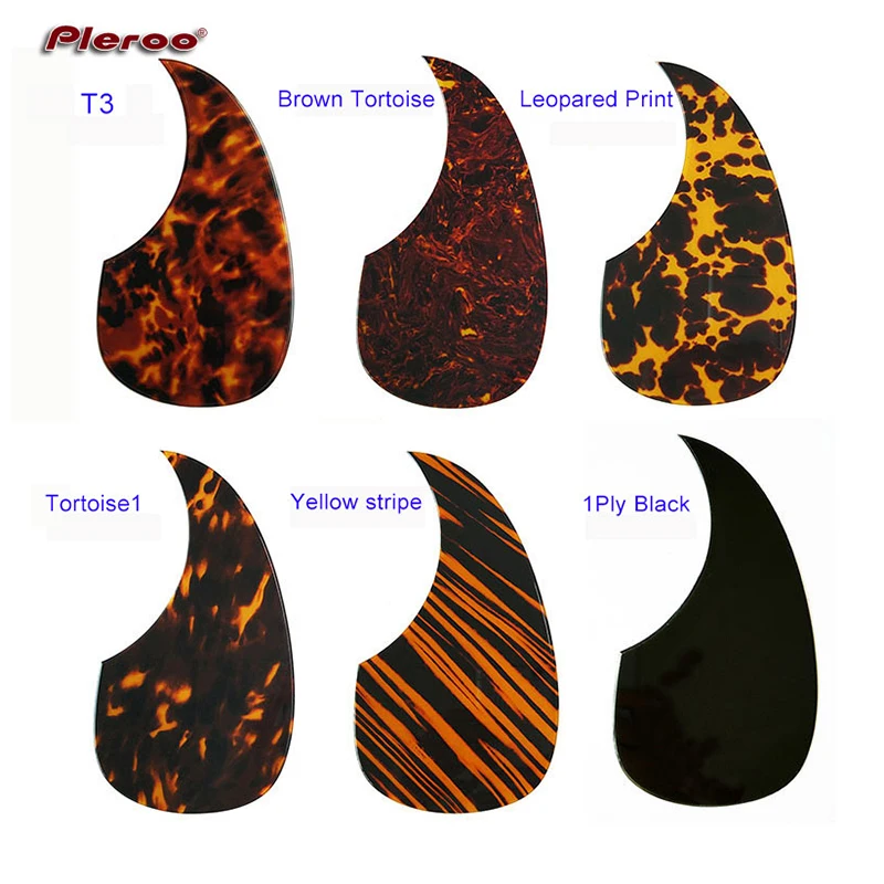 Pleroo Custom Guitar Pickgaurd – Great Elegant Bevelled Edge Acoustic Guitar Pickguard Teardrop Shape Multicolor Choice