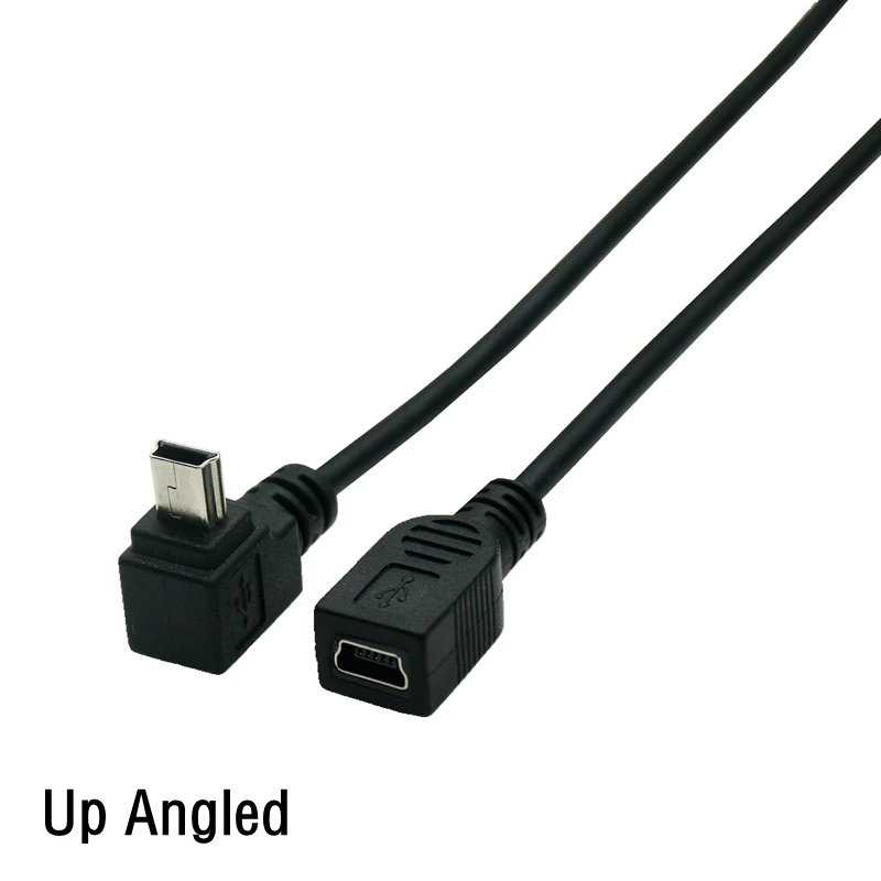 90 stopni Mini USB 5pin męski na Mini USB 5Pin kabel żeński Mini USB B typ 5pin męski na Mini USB żeński przedłużacz przewód