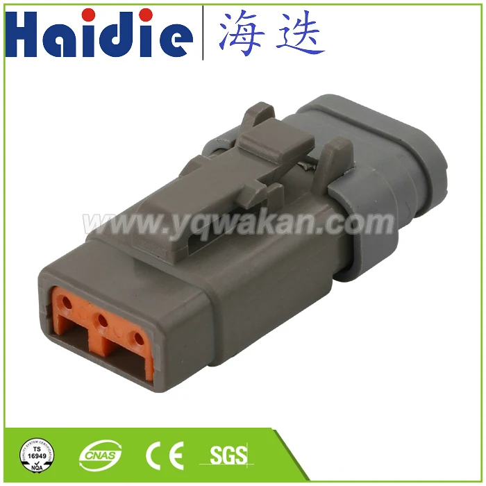 

Free shipping 5sets 3pin female auto electric housing plug wiring cable unsealed connector DTM06-3S-E007