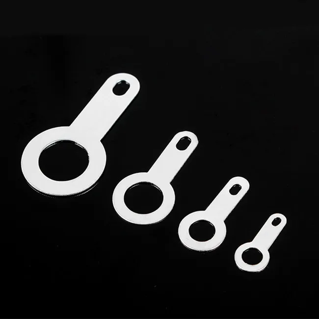 100Pcs Silver-plated Copper Single Head Soldering terminal M2.2/2.7/3.2-M10.2 Circular Weld Washer Welding Sheet Soldering Lug