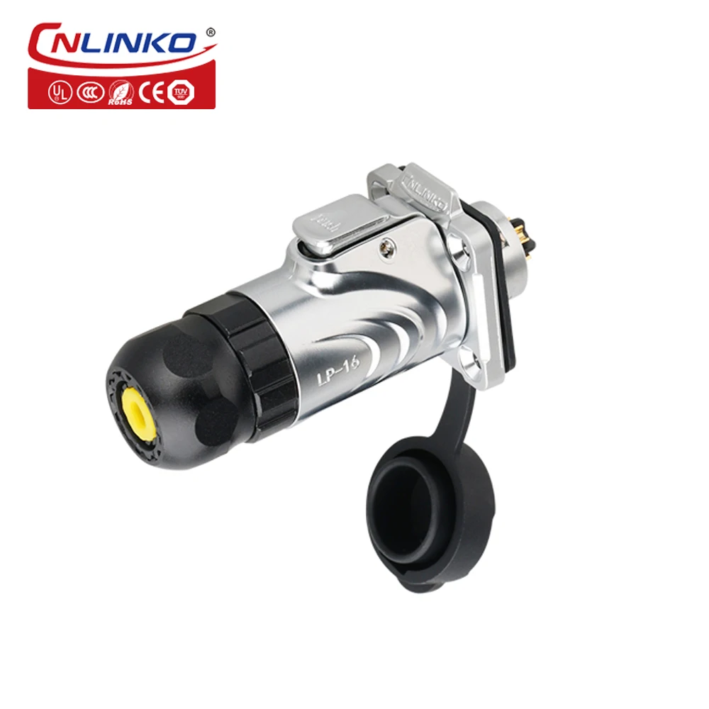 CNLINKO M16 Industrial Female Plug and Male Socket Waterproof IP68 Power Connector 2 3 4 5 7 8 9 Pin Electrical Wire Adapter