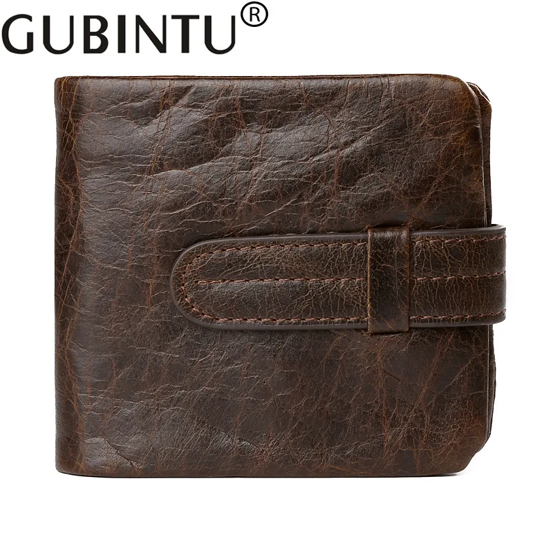 

Gubintu Foreign Trade Pull-Belt Leather Wallet for Man Full-Grain Leather Coin Bag Wallet Vintage Business Wallet