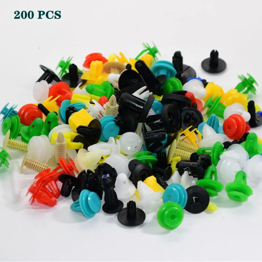 200-500 pcs Car Pin rivets Plastic Kit Car Retainer Clips with tool  and remover For Honda/Ford/Chrysler/GM/Toyota auto clips