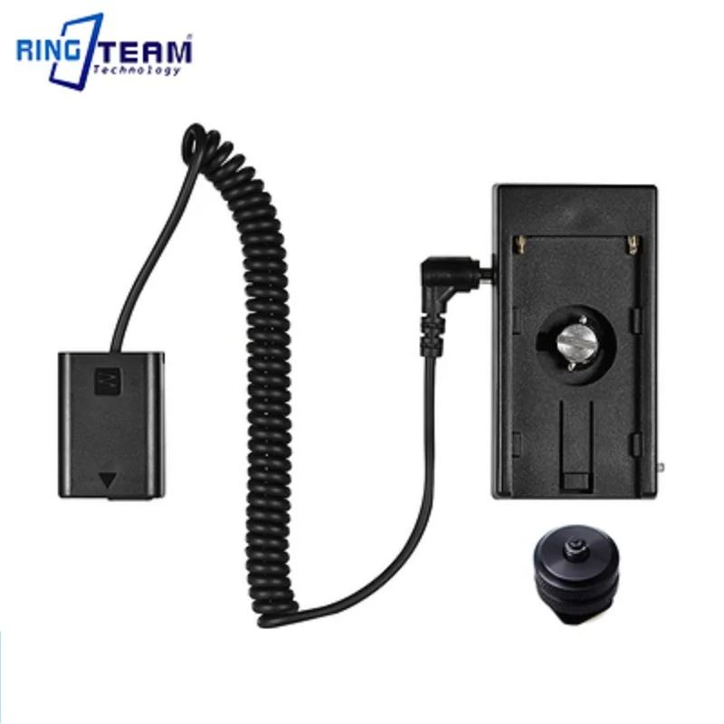 AC-PW20 DC Coupler Right Angled Coiled Cable - NP-F970 for Sony A7R2/A7S2/A7M2/RX10/a6300 Continuous Power