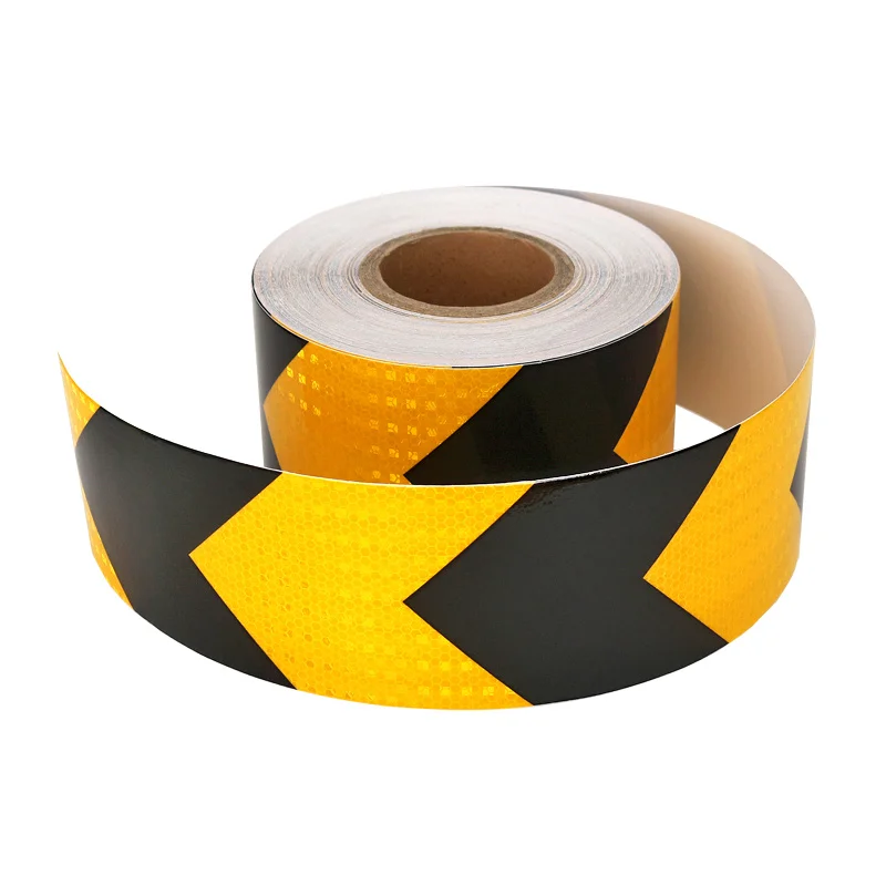 10cm 3m Self-adhesive Reflective Safety Warning Tape car anti-collision sticker Road Traffic Construction Site Reflective Arrow