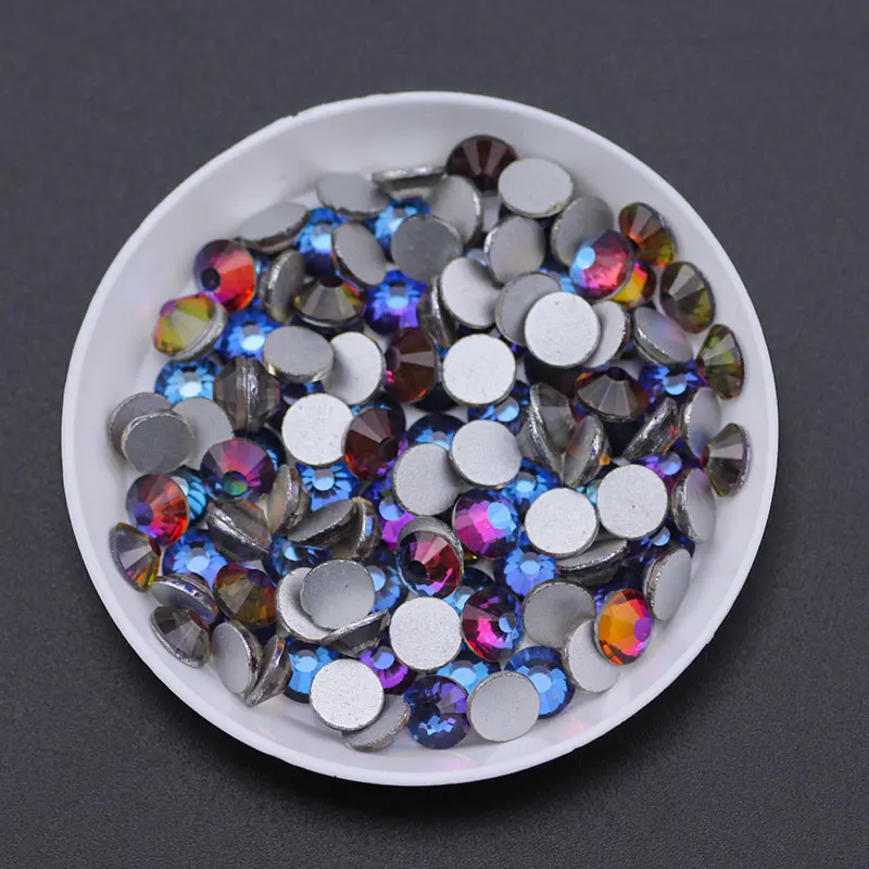 Super Shiny Nail Crystal Rhinestone Blue flame Rhinestone Non-HotFix FlatBack Glass 3D Nail Art Decorative Nail Accessories