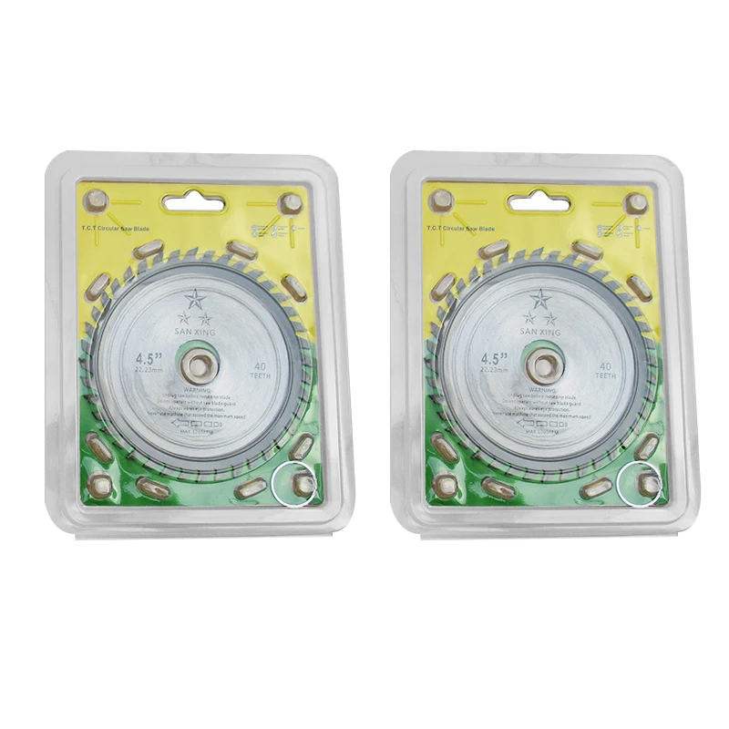 Lama per sega circolare in metallo duro da 4.5 pollici 115mm disco da taglio in plastica per legno da 40 denti adatto per accessori per elettroutensili smerigliatrice angolare