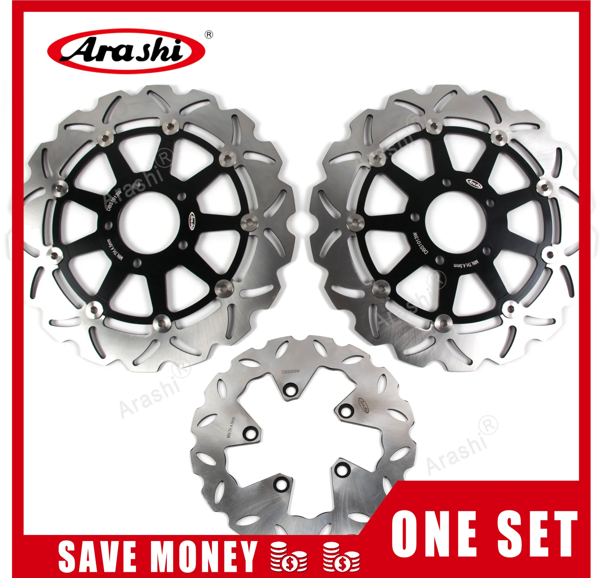 Arashi 1 Set For SUZUKI GSXR 1300 1999-2019 CNC Front Rear Brake Disc Rotors HAYABUSA GSX-R GSXR 1300 1999 2000 2001 2002 2003