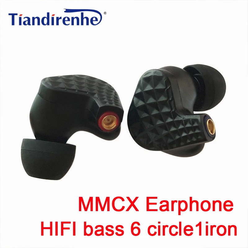 New Hybrid Earphone Stereo 6BA+1DD MMCX HIFI Earbuds Custom Made MMCX Headphones DJ Monitor Headset