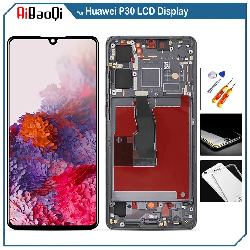 

Super AMOLED For HUAWEI P30 LCD ELE-L29 ELE-L09 ELE-AL00 Display Touch Screen Digitizer Replacement Parts For Huawei P30 Screen