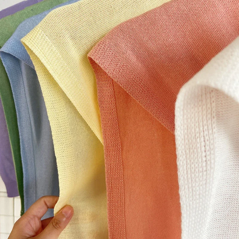 Korean Female Knit Thin Ice Silk Fake Collar Knotted Cape Sunscreen Shawl Pashmina Summer Air Conditioning Neck Guard Scarf P14