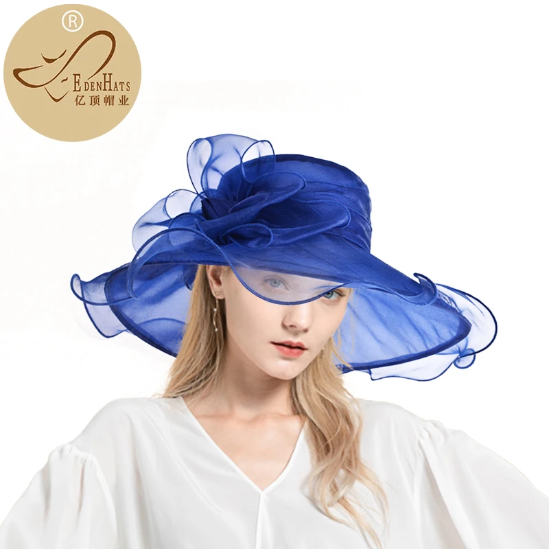 2023 Derby Hats for Women Kentucky Organza Lady Fascinator Hats Organza Church Hats S10-4045