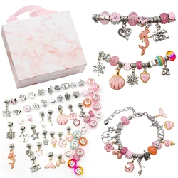 DIY Charm Bracelet Making Kit Jewelry Charms for Girls Teens DIY Craft Age 5,6,7,8,9,10 and Above New Year Present