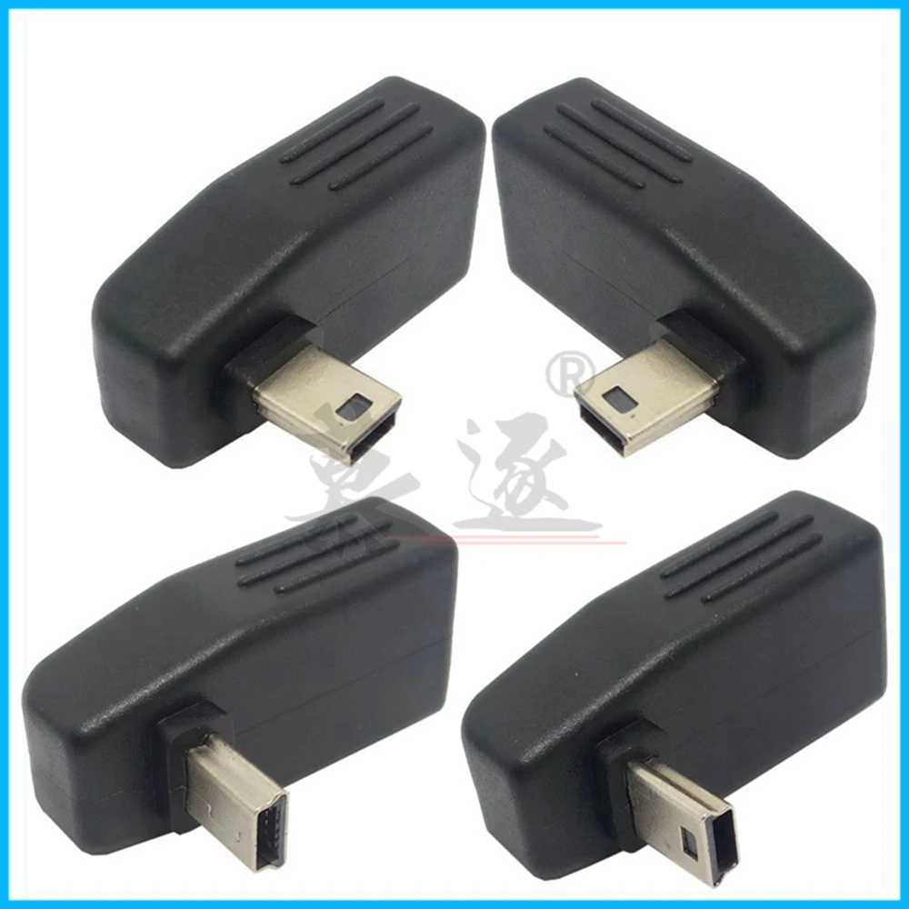 Mini USB 5PinชายUSBหญิง 90 องศาแปลงอะแดปเตอร์ข้อมูลสำหรับรถMP3 MP4 แท็บเล็ตโทรศัพท์U-Di