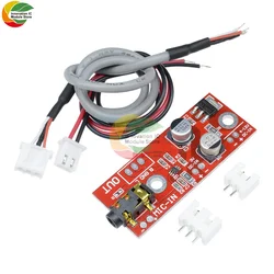 Ziqqucu MAX9812 placa amplificadora de micrófono electret, módulo de voz, entrada DC 3V, 5V, 12V con amplificador de micrófono de línea