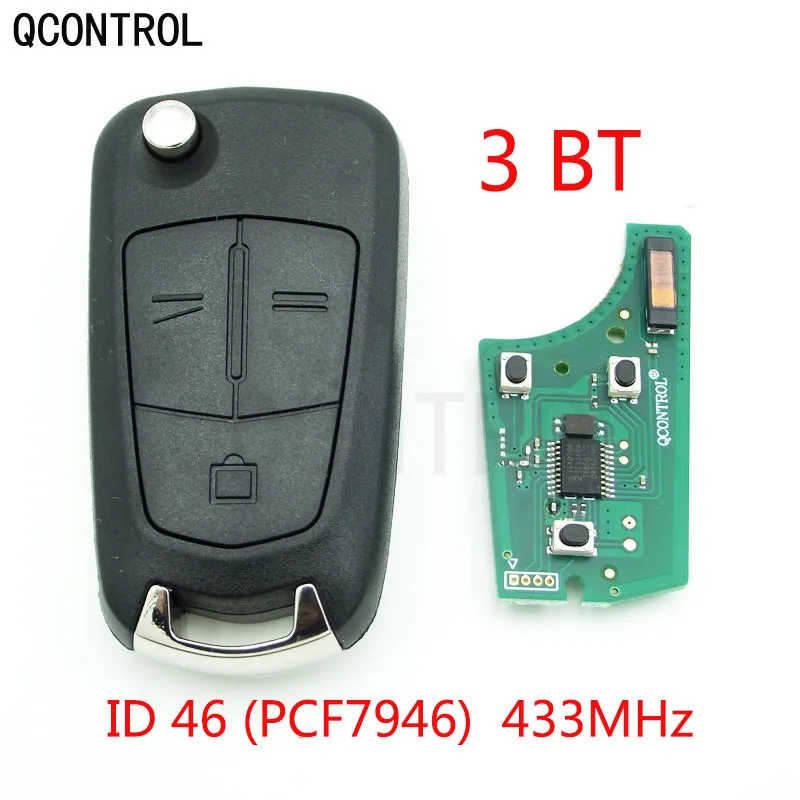 

Дистанционный ключ QCONTROL 3BT, дверной замок 433 МГц, подходит для Opel/Vauxhall Signium (2005 - 2007) Vectra C (2006 - 2008) ID46, чип PCF7946