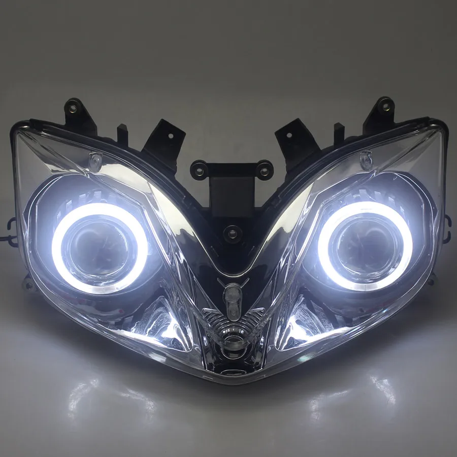 Custom Angel Eye HID Projector Motorcycle Headlight Assembly For Honda CBR600F4i CBR600 CBR 600 F4i 2001-2007