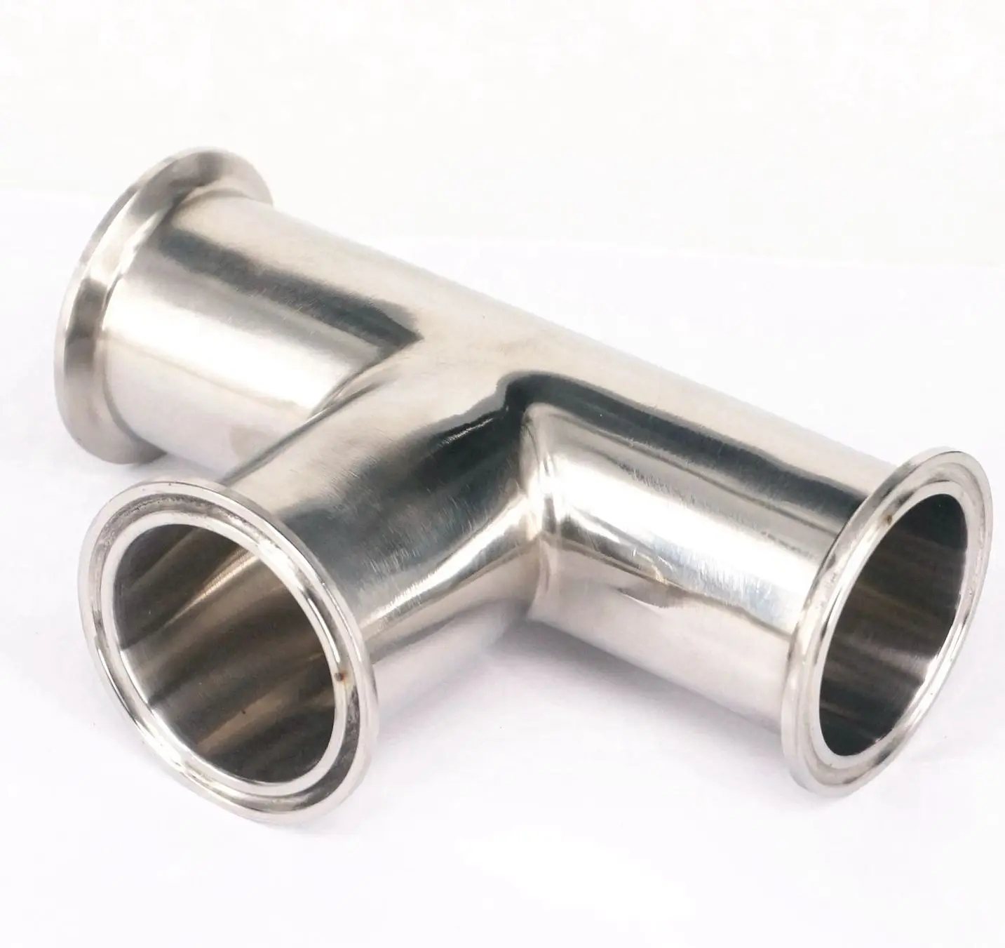 

Tube O/D 57mm Tri Clamp 2.5" Ferrule O/D 77.5mm Tee 304 Stainless Steel Sanitary Connector Pipe Fitting