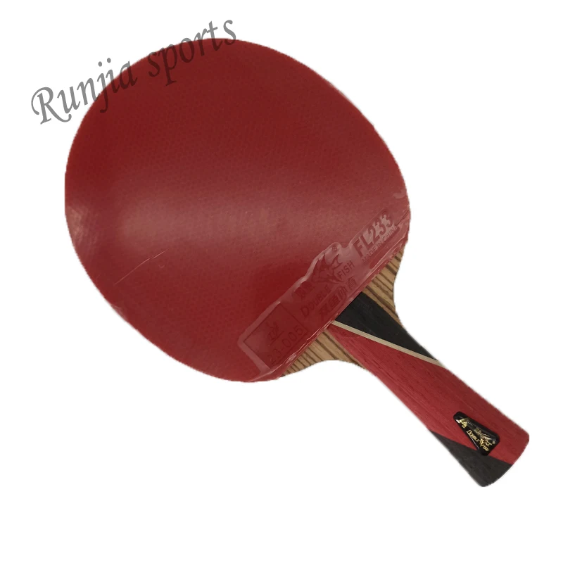 Double Fish finished Table Tennis Racket, 8A + C 8AC FL, Long Handle Loop with Fast Attack, Racquet Sports Gift Case, Original