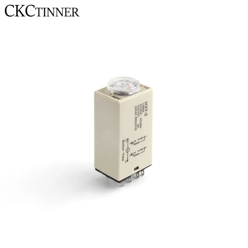 1 set H3Y-2 AC220V Time Relay Delay Timer 5/10/30/60 Minute/Seconds With Base Socket 8PINS voltage relay Rotary Knob