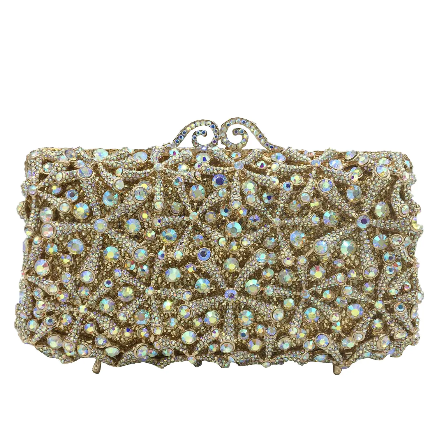 

Bouotique De FGG Bling Flower Evening Bags and Clutches for Women Crystal Purses Bridal Diamond Handbags Party Dinner Clutch Bag